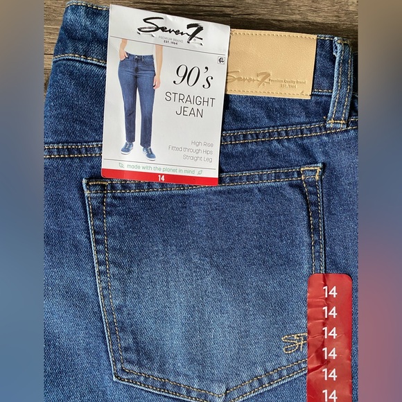 NWT Seven7 Women’s Straight Jeans Size 14 - Picture 12 of 12